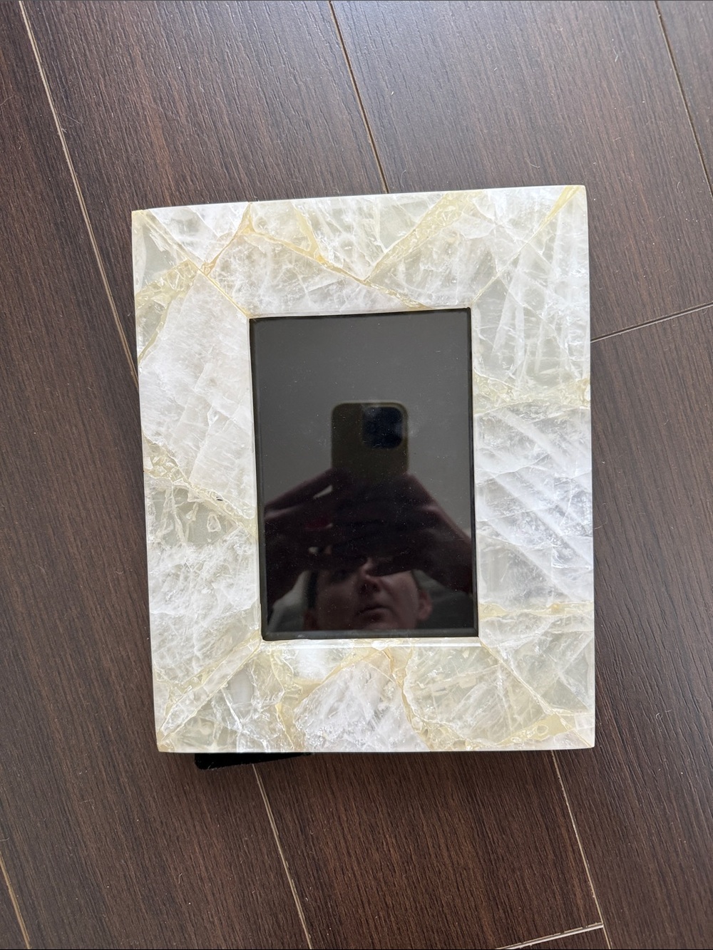 ZGallerie Natural Quartz Stone Photo Frame - White and Cream